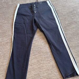 Pam and Gela Side stripe step hem pants